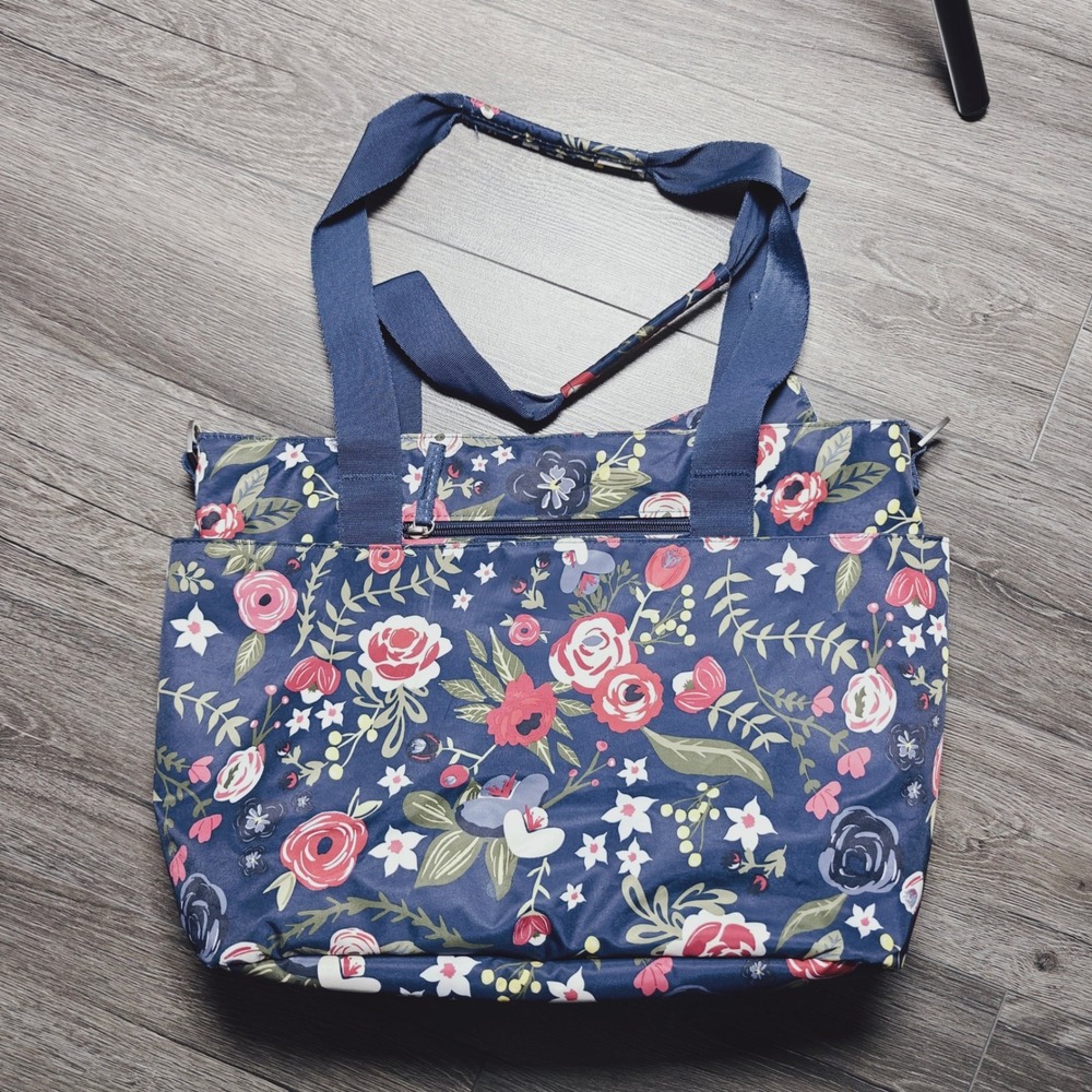 Ju-Ju-Be Encore‎ Tote Midnight Posy Diaper Bag 18x13x23 READ - Picture 3 of 12